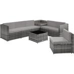 tectake Wicker loungeset Verona - grijs, Verzenden