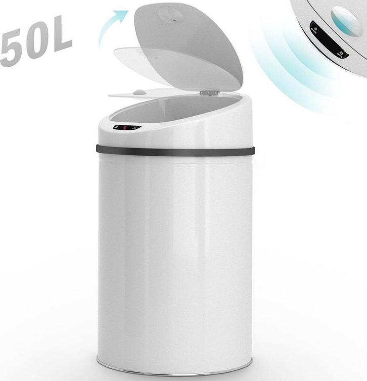 Prullenbak met sensor - Afvalbak - Vuilnisbak - 50 Liter - W, Huis en Inrichting, Woonaccessoires | Prullenbakken, Nieuw, Verzenden