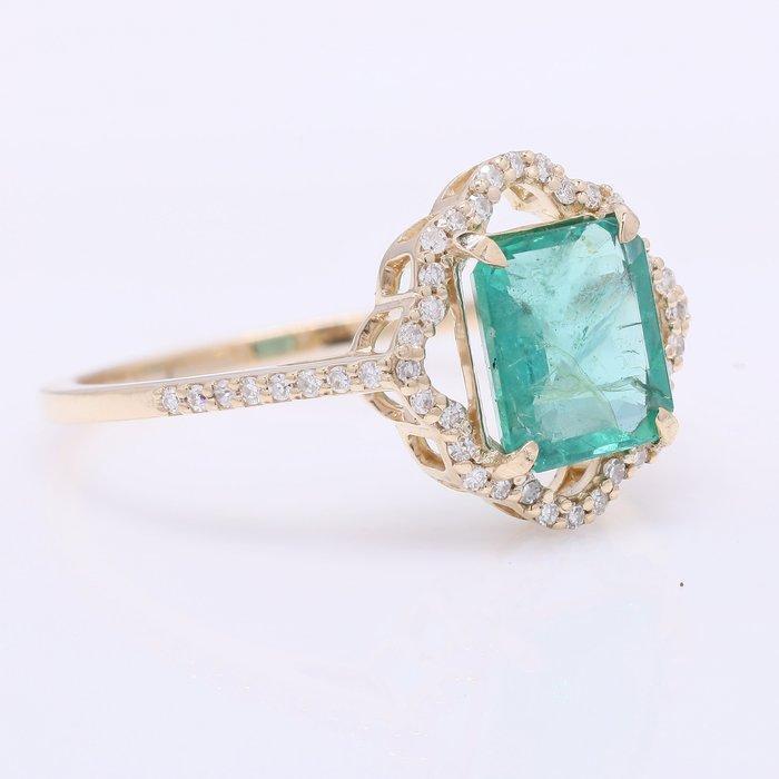 Zonder minimumprijs - Ring - 14 karaat Geel goud - 1.47ct., Handtassen en Accessoires, Ringen