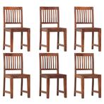 vidaXL Eetkamerstoelen 6 st massief mangohout, Huis en Inrichting, Stoelen, Verzenden, Nieuw