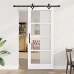 vidaXL Schuifdeur Anders Wit 83 x 202 cm Hout en metaal, Doe-het-zelf en Bouw, Verzenden, Nieuw