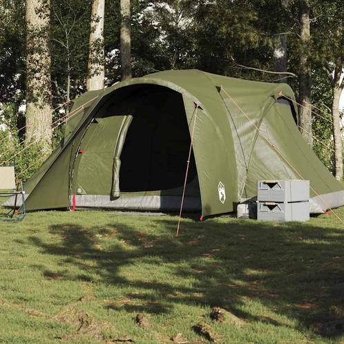 vidaXL Koepeltent 6-persoons waterdicht olijfgroen, Caravans en Kamperen, Tenten, Nieuw, Verzenden