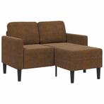 vidaXL 2-zitsbank met chaise longue L-vormig bruin 125 cm, Huis en Inrichting, Verzenden, Nieuw