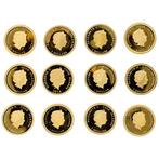 Cookeilanden. 2010/2019 - Gouden munten (12 stuks), Postzegels en Munten, Munten | Europa | Niet-Euromunten