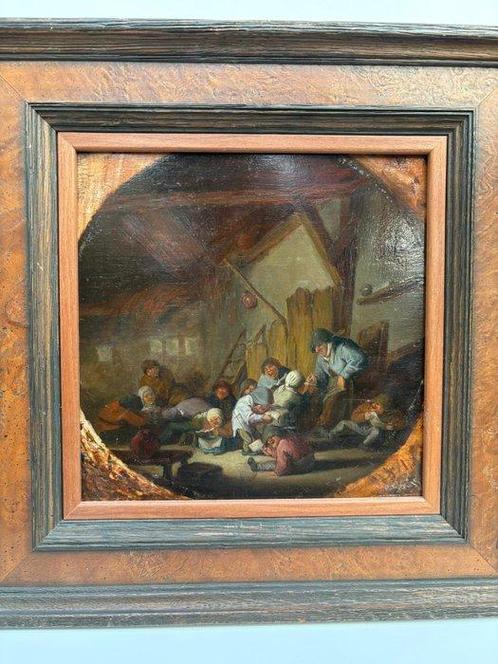Hollandse School (XVII-XVIII) - Tavern scene, Antiek en Kunst, Kunst | Schilderijen | Klassiek