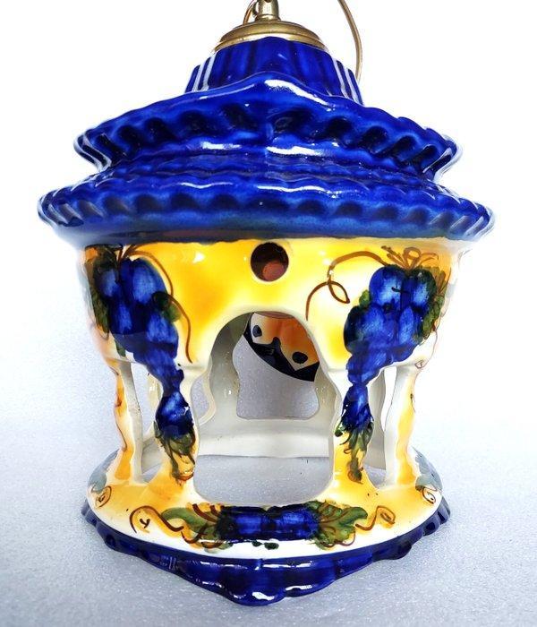 Lamp - Keramiek - Majolica pagode hanglamp, Antiek en Kunst, Curiosa en Brocante