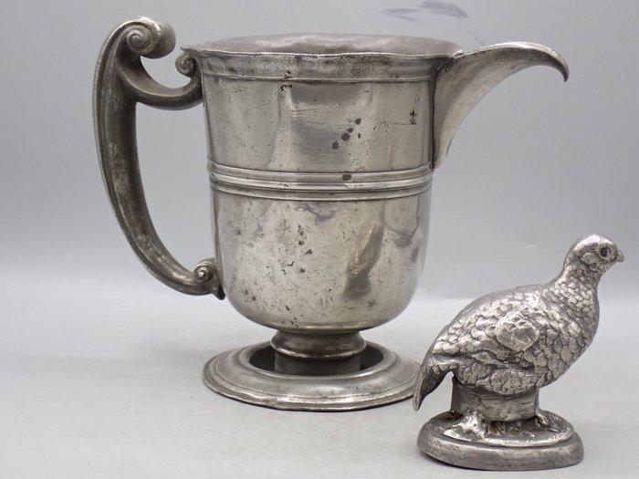 Kruik - Helmet model - 17th century - Tin, Antiek en Kunst, Antiek | Overige Antiek