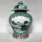 Fencai -  - Fijne Chinese famille verte dekselvaas -, Antiquités & Art