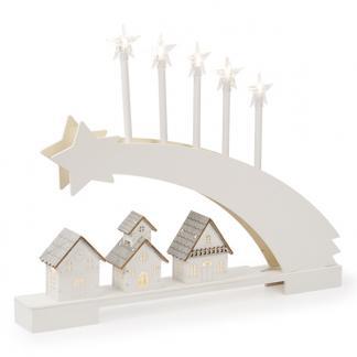 Houten kerstfiguur | Kerstster met huisjes | Konstsmide disponible aux enchères