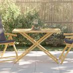 vidaXL Table de jardin pliable 110x55x75 cm bambou, Verzenden