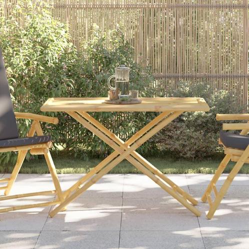 vidaXL Table de jardin pliable 110x55x75 cm bambou, Tuin en Terras, Tuinsets en Loungesets, Verzenden