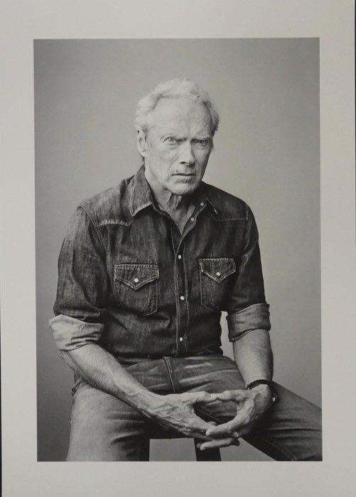 Clint Eastwood Portrait - Fine Art Photographie - XL 42x30, Verzamelen, Film en Tv