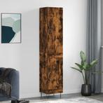 vidaXL Hoge kast 34,5x34x180 cm bewerkt hout gerookt, Huis en Inrichting, Kasten | Dressoirs, Verzenden, Nieuw