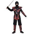 Ninja Kostuum Zwart Rood Jongen, Verzenden