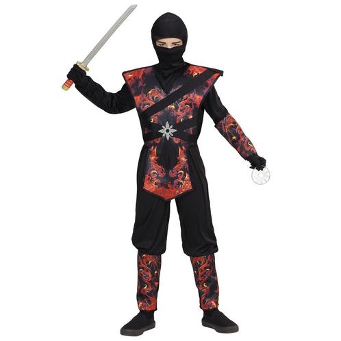 Ninja Kostuum Zwart Rood Jongen, Enfants & Bébés, Costumes de carnaval & Déguisements, Envoi