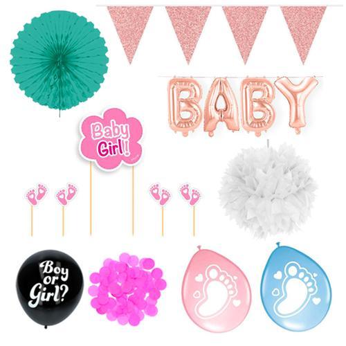 Gender Reveal Meisje Feestpakket, Hobby & Loisirs créatifs, Articles de fête, Envoi