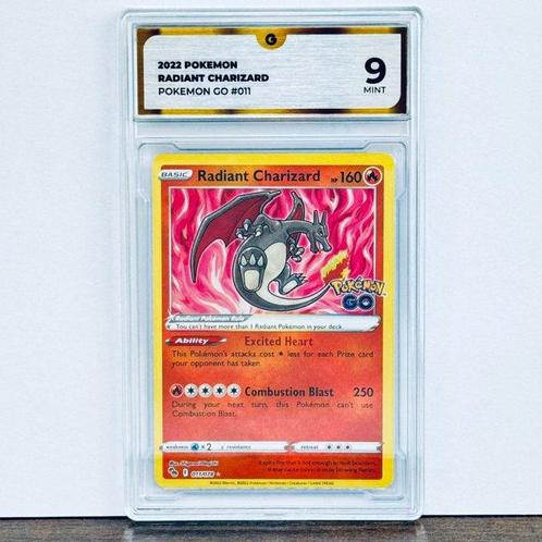 Pokémon Graded card - Radiant Charizard 011 - Pokémon - GG 9, Hobby en Vrije tijd, Verzamelkaartspellen | Pokémon