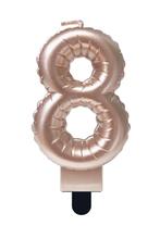 Kaars Folie Ballon Rose Goud 8 10cm, Verzenden