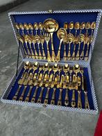 Bestekset voor 12 personen - Verguld - Goudkleurig bestek op, Antiek en Kunst