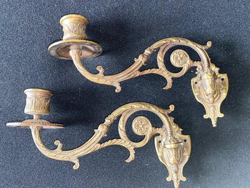 Kaarsenhouder vleugel houten muziekinstrument - Brons,, Antiek en Kunst, Antiek | Overige Antiek