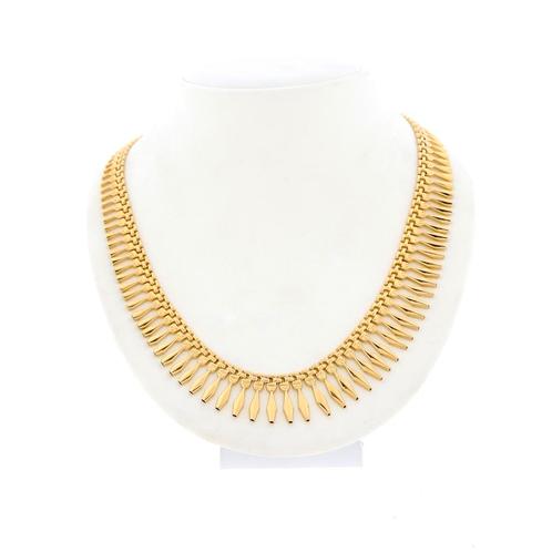 Gouden Cleopatra collier | 45,5 cm (schakelketting), Bijoux, Sacs & Beauté, Colliers, Enlèvement ou Envoi