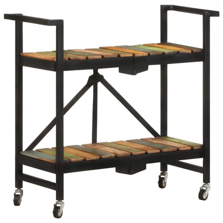 vidaXL Keukentrolley 87x36x81 cm massief gerecycled hout, Huis en Inrichting, Keuken | Keukenbenodigdheden, Nieuw, Verzenden