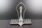 Quist - Drankservies - Art Nouveau floral pewter liquor set., Antiek en Kunst