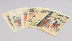 Ukiyo-e Reprint Triptychs – Taking Shelter Beneath a Large