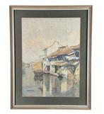 Europese school (XIX) - Paesaggio con canale