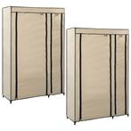 vidaXL Kledingkasten opvouwbaar 2 st 110x45x175 cm stof, Huis en Inrichting, Verzenden, Nieuw