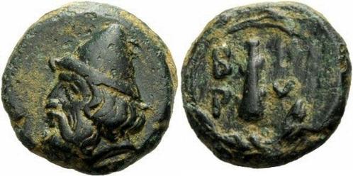 350-300 v Chr Birytis Troas Bronze 350-300 Kabire Pilos K..., Postzegels en Munten, Munten en Bankbiljetten | Verzamelingen, Verzenden