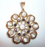 Pendentif - 14 carats Or jaune -  5.60ct. tw. Saphir - 10 x, Bijoux, Sacs & Beauté, Bijoux anciens