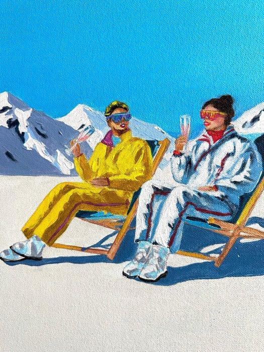 Tetiana Liakhovchuk - «Après-Ski Spritz», Antiek en Kunst, Kunst | Schilderijen | Modern