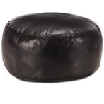 vidaXL Poef 60x30 cm echt geitenleer zwart, Maison & Meubles, Canapés | Repose-pieds & Poufs, Verzenden