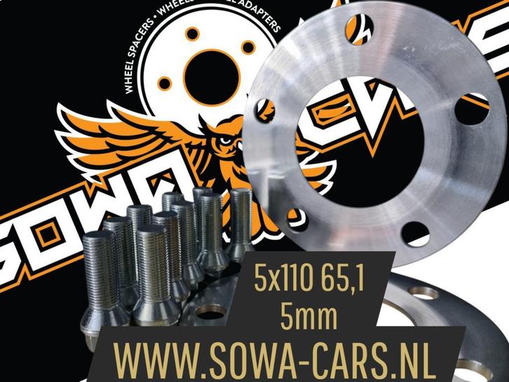 Spacers 5mm Alfa Romeo Opel Saab 5x110 65,1 Spoorverbreders, Auto diversen, Tuning en Styling, Ophalen of Verzenden