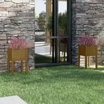 vidaXL Plantenbakken 2 st 40x40x70 cm massief grenenhout, Tuin en Terras, Verzenden, Nieuw