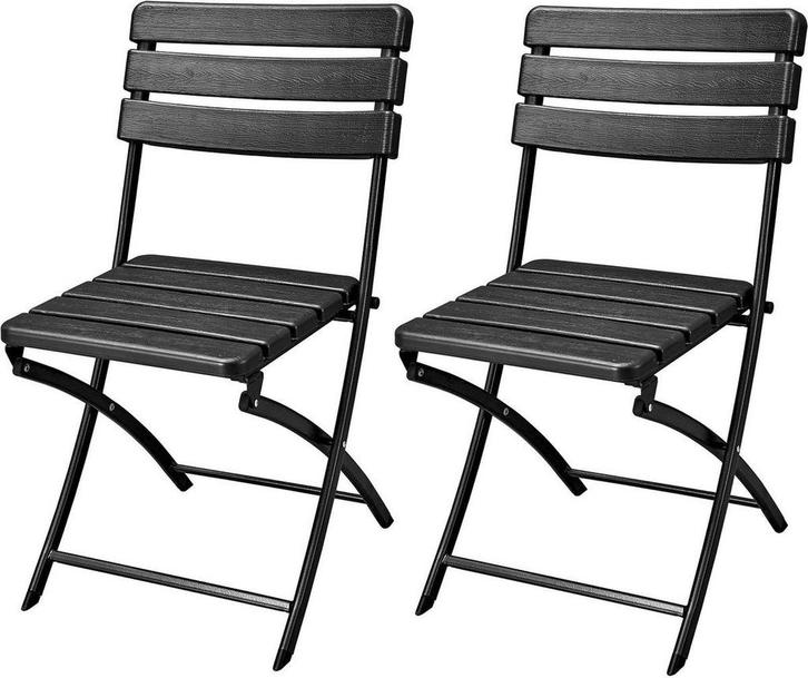 2dekans | ERRO Klapstoel - Bistrostoel - houtlook - 2 stuks, Tuin en Terras, Tuinsets en Loungesets, Ophalen of Verzenden