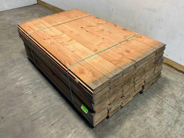 Veiling - 40x Douglas blokhutprofiel geschaafd 180x19,5x2,8c, Doe-het-zelf en Bouw, Hout en Planken, Nieuw