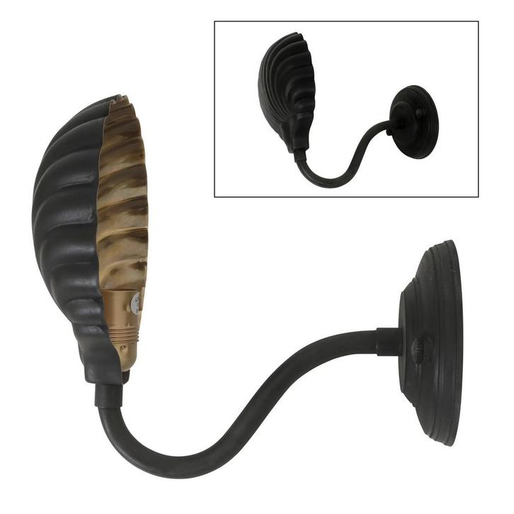 Wandlampen Messing Muurlamp Bonaire Antiek zwart, Huis en Inrichting, Lampen | Wandlampen, Verzenden