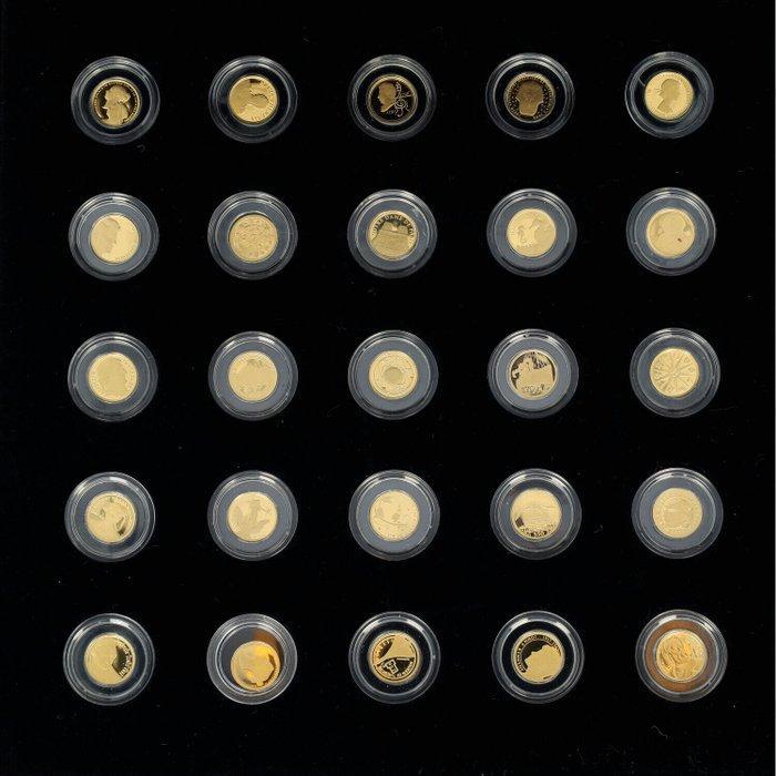 Monde. 2021/2024 De Kleinste Gouden Munten (25 muntjes), Postzegels en Munten, Munten | Europa | Niet-Euromunten