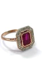 Zonder Minimumprijs - Ring - 9 kt. Roségoud, Zilver -, Handtassen en Accessoires, Ringen, Nieuw