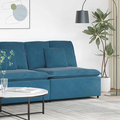 vidaXL Modulaire bank middenmodule met kussens 100 cm blauw, Huis en Inrichting, Zetels | Voetbanken en poefs, Nieuw, Verzenden