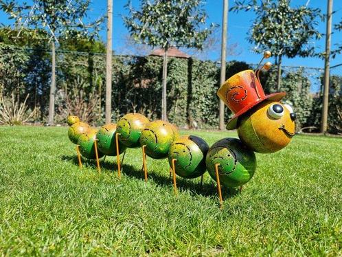 Beeldje - Caterpillar - IJzer, Metaal, Antiek en Kunst, Kunst | Designobjecten