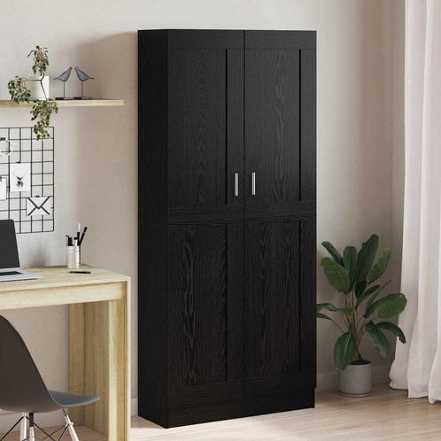 vidaXL Boekenkast Zwart eiken 82.5 x 30.5 x 185 cm Bewerkt, Huis en Inrichting, Kasten | Boekenkasten, Nieuw, Verzenden