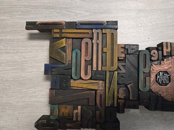 Drukblokken - België - Gietletters 1900, Antiek en Kunst, Kunst | Designobjecten