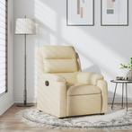 vidaXL Fauteuil verstelbaar stof crèmekleurig, Verzenden, Nieuw