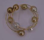 Armband - 18 karaat Geel goud - Gouden Zuidzeeparels, Handtassen en Accessoires, Armbanden, Nieuw