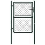 vidaXL Tuinpoort staal 100x150 cm groen, Tuin en Terras, Verzenden, Nieuw