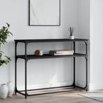 vidaXL Wandtafel 100x35,5x75 cm bewerkt hout zwart, Huis en Inrichting, Tafels | Bijzettafels, Verzenden, Nieuw