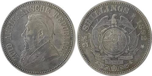 2,5 Schilling Sued Afrika 1892 ss/vz zilver, Postzegels en Munten, Munten | Amerika, Verzenden